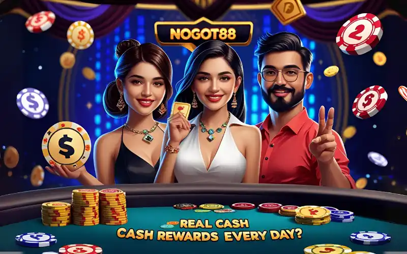 Happy players enjoying real cash casino games at nogot88 — daily rewards and exciting gameplay.