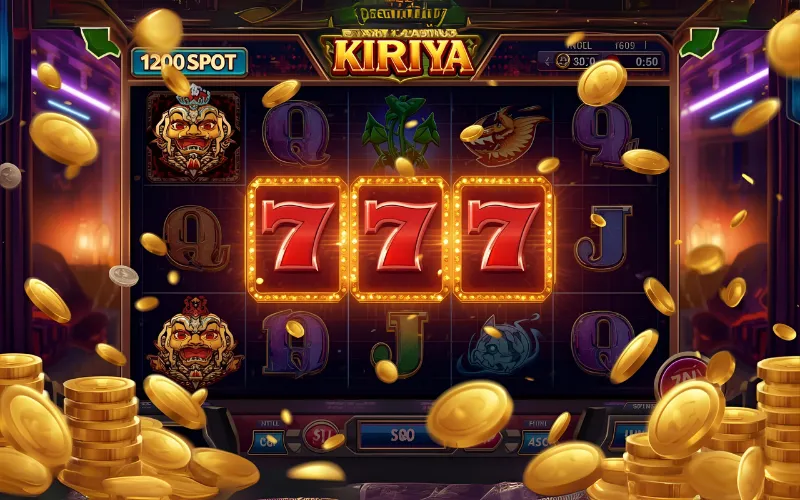 Kriya login slot machine with coins and instant jackpot rewards