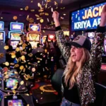 Digital jackpot interface showing massive win of ৳200000 on a mobile device using krikya apk