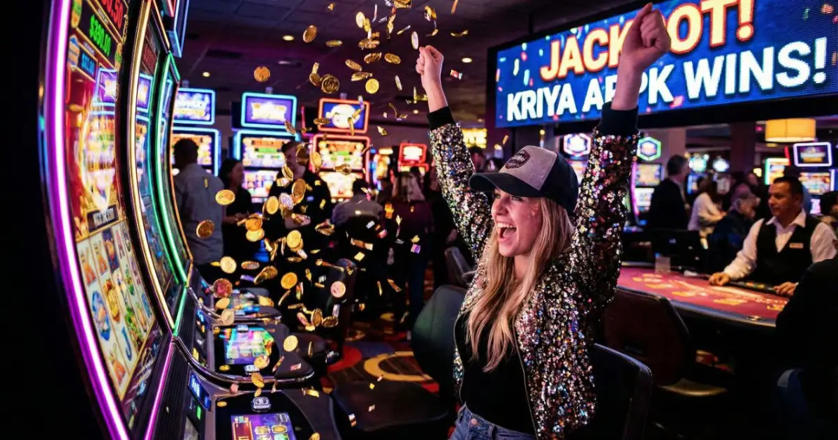 Digital jackpot interface showing massive win of ৳200000 on a mobile device using krikya apk